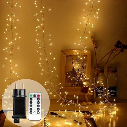 Christmas String Lights Remote-Controlled Decorative LED Strand