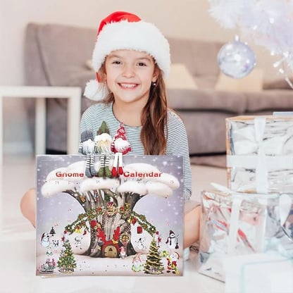 Women's Christmas 24-day Advent Calendar with plush gnome Festive Count