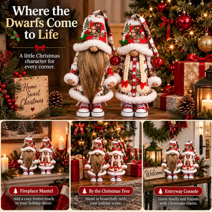 Christmas Gnomes Festive Plush Pair