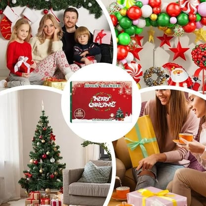 Christmas Advent Calendar with socks Festive 24-Day Set
