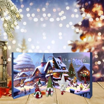 Women's Christmas 24-day Advent Calendar with plush gnome Festive Count