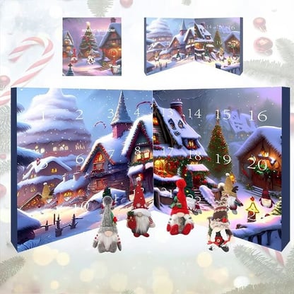 Women's Christmas 24-day Advent Calendar with plush gnome Festive Count