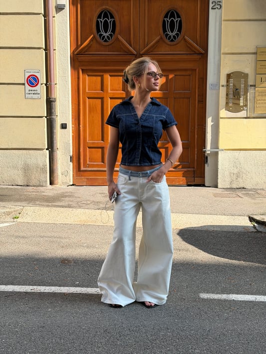 Jacqueline | Women's Low Rise Wide Leg Jeans