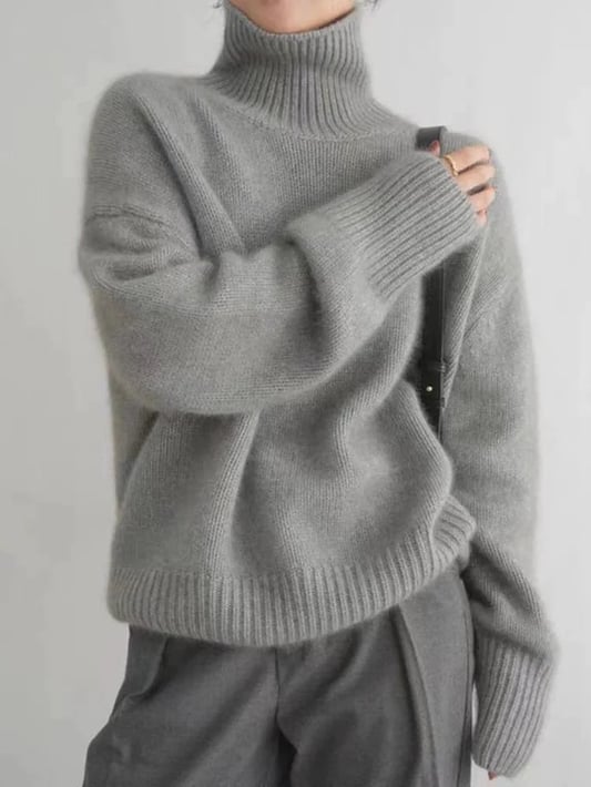 Chloe | Women's Oversized Ribbed Turtleneck Sweater