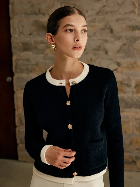Hayley | Women's Cropped Button Up Knit Cardigan
