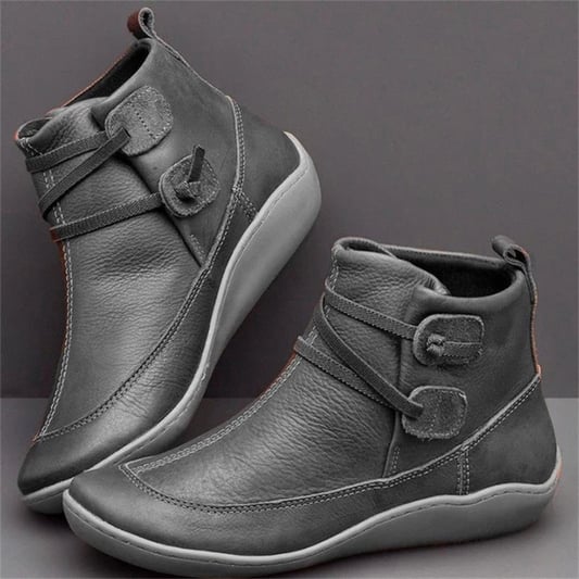 Hannah | Women's Casual Flat Leather Ankle Boots