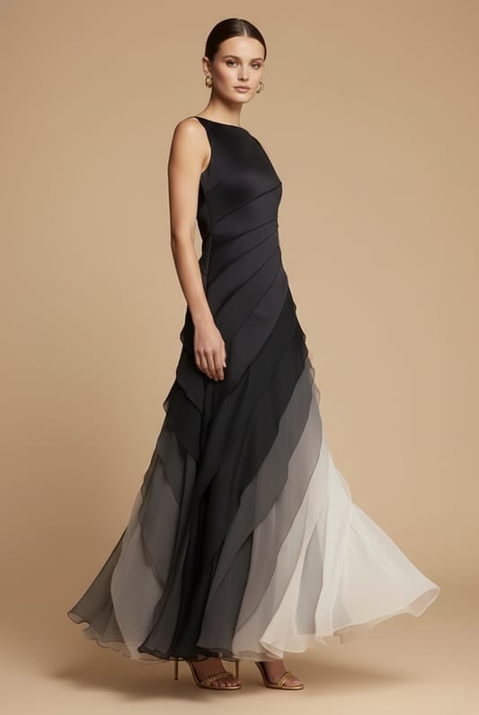 Jane | Women's Tiered Evening Maxi Formal Dress