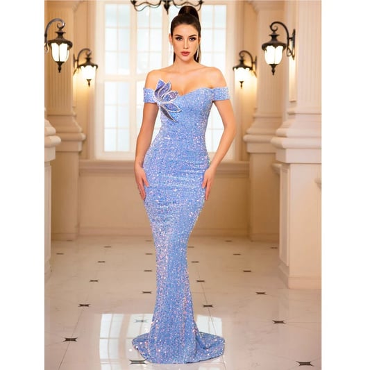 Beatrice | Women's Sequined Evening Maxi Dress