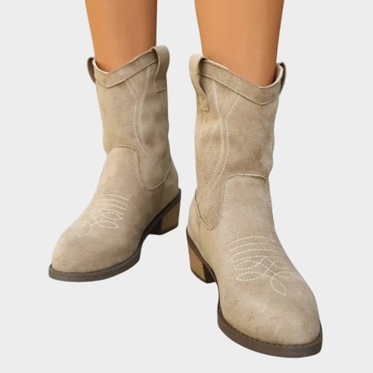Elizabeth | Women's Embroidered Suede Cowboy Boots