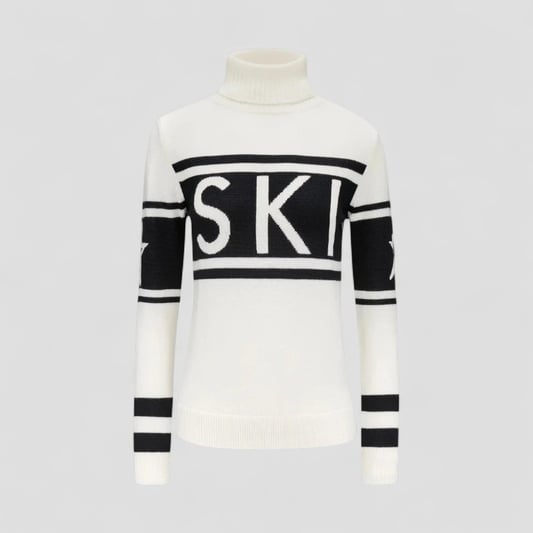 Margaret | Women's Striped Turtleneck Wool Sweater