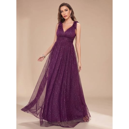 Florence | Women's Sleeveless Sequin Maxi Evening Dress