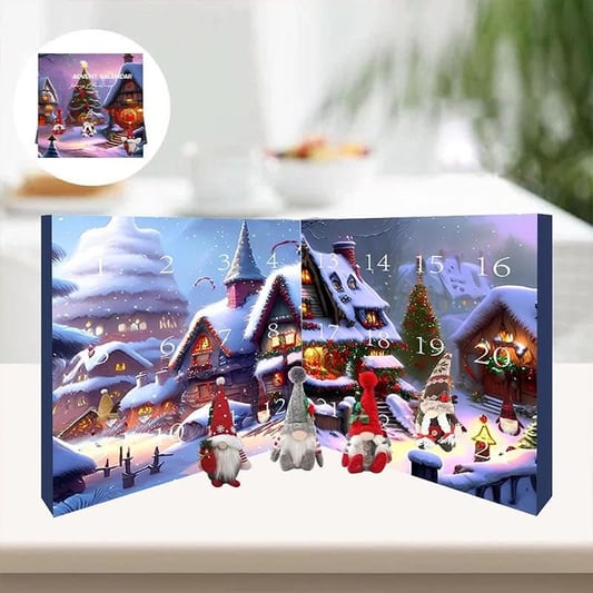 Women's Christmas 24-day Advent Calendar with plush gnome Festive Count