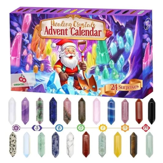 Christmas 24-day Advent Calendar with crystals Healing Gemstones Kit