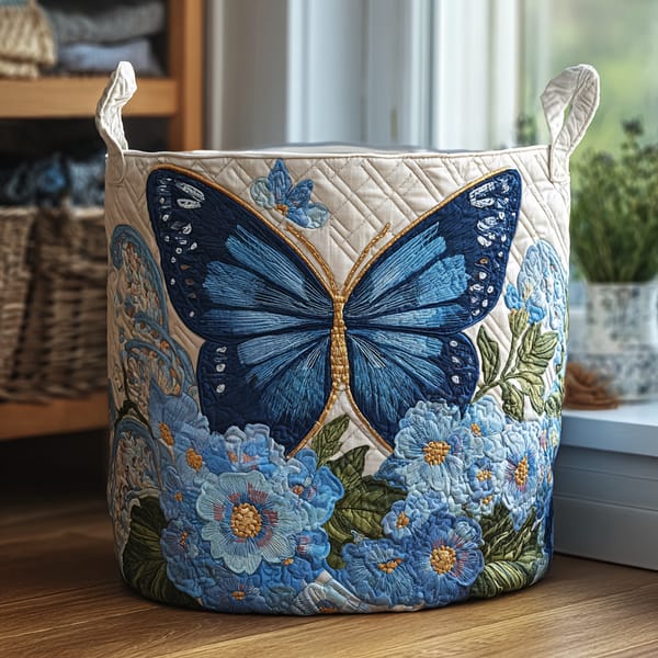 The Eugenia Blue Butterfly Basket