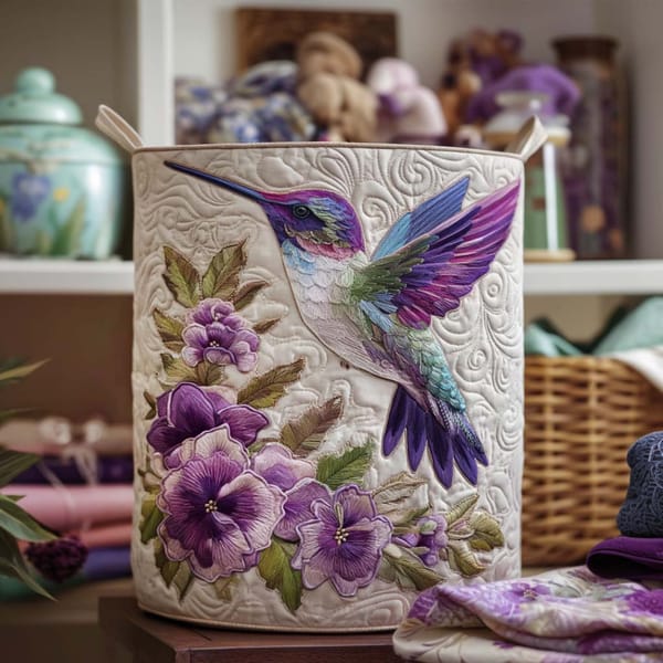The Elysia Purple Hummingbird Basket