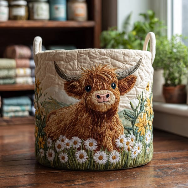 The Aster Highland Calf Basket