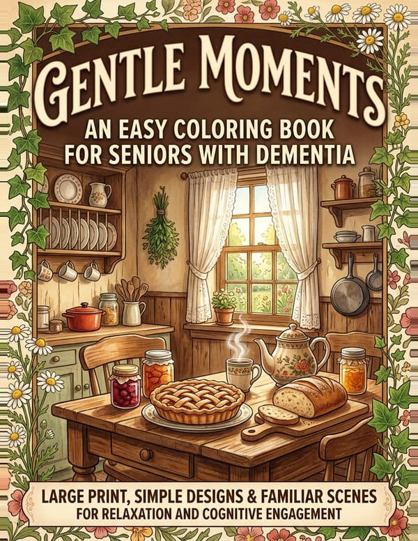 Gentle Moments: An Easy Coloring Book for Seniors with Dementia