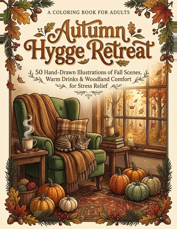 Autumn Hygge Retreat: A Cozy Coloring Book for Mindful Relaxation