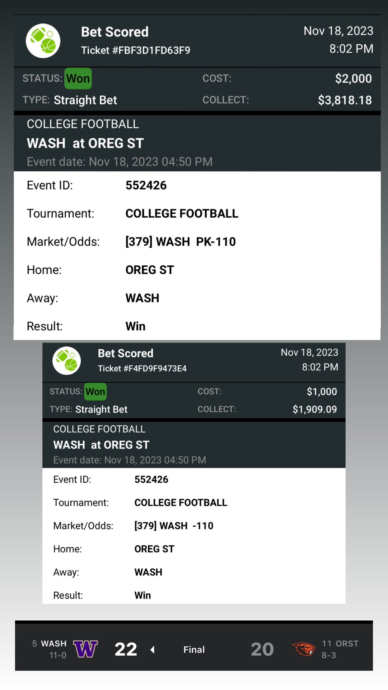 SVG3 Bets