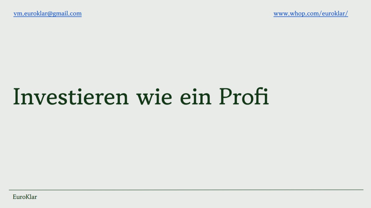 Investieren wie ein Profi
