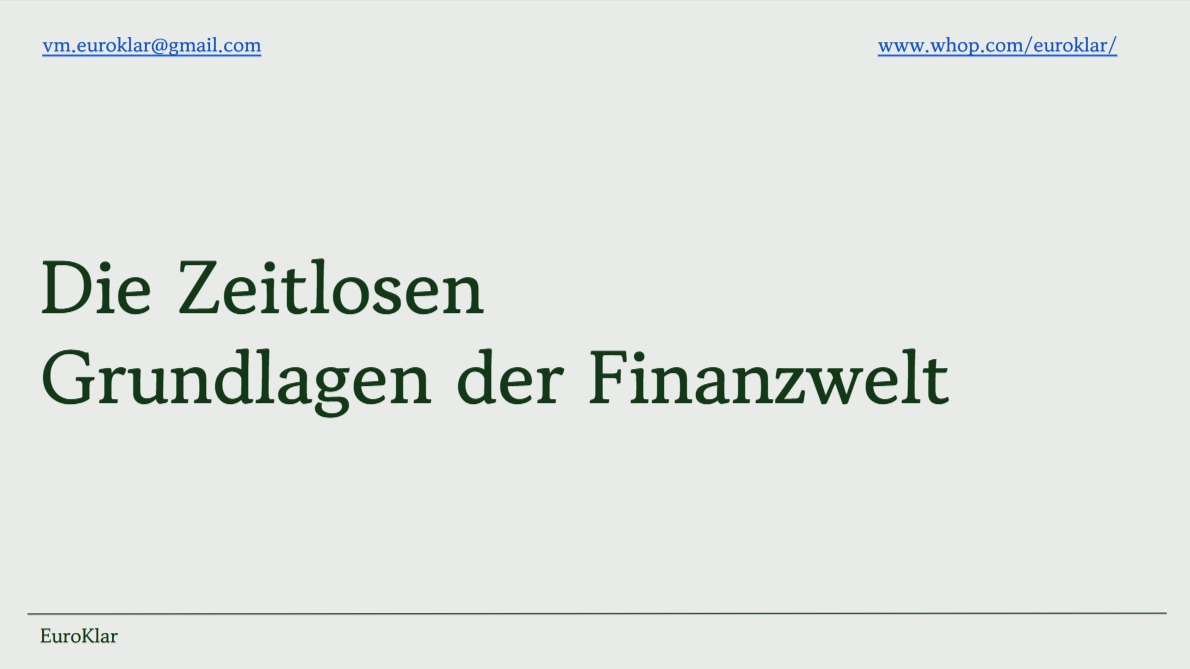 Zeitlose Finanz-Grundlagen