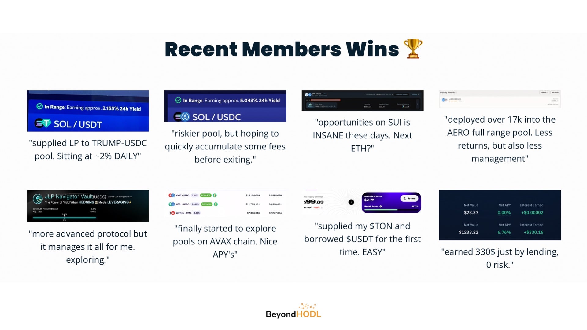 Beyond HODL