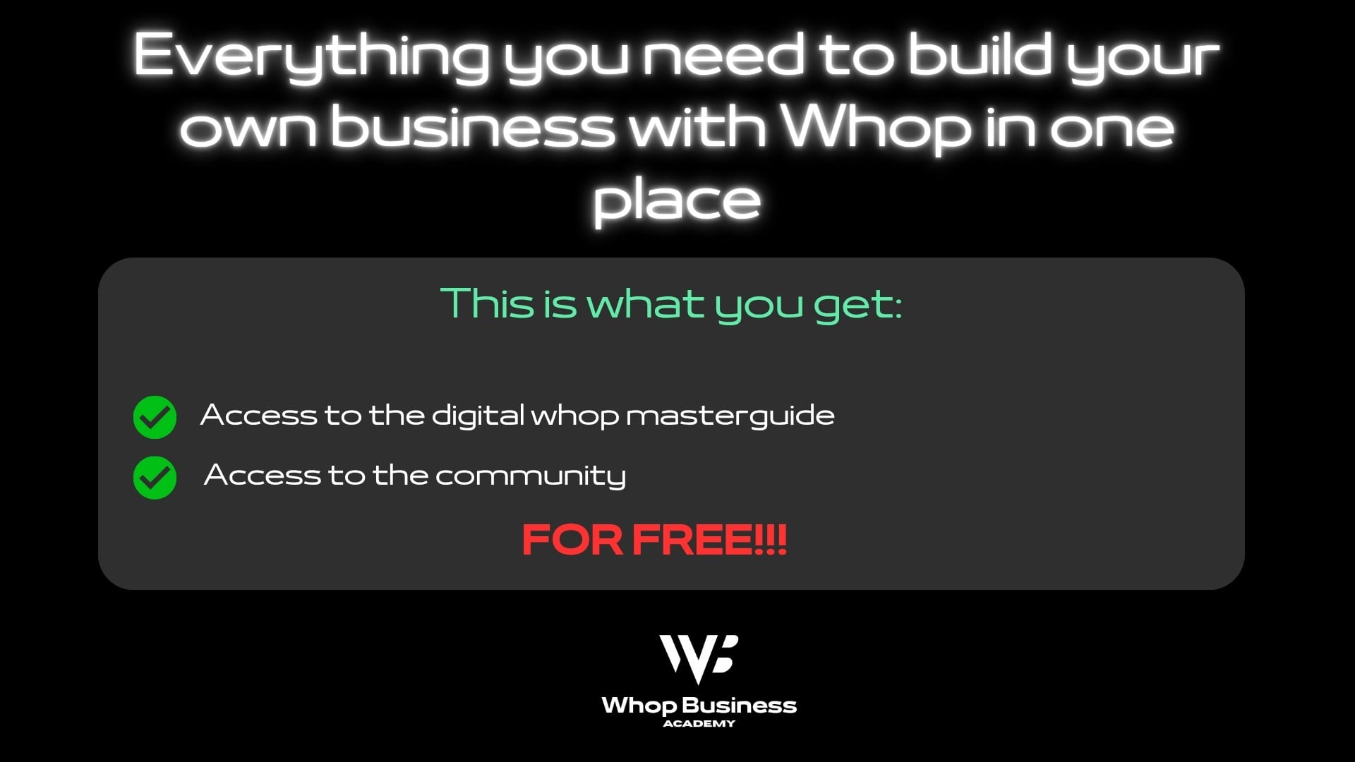 Whop Business Academy