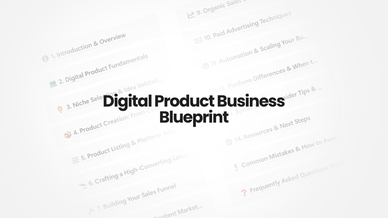 Digital Product Blueprint