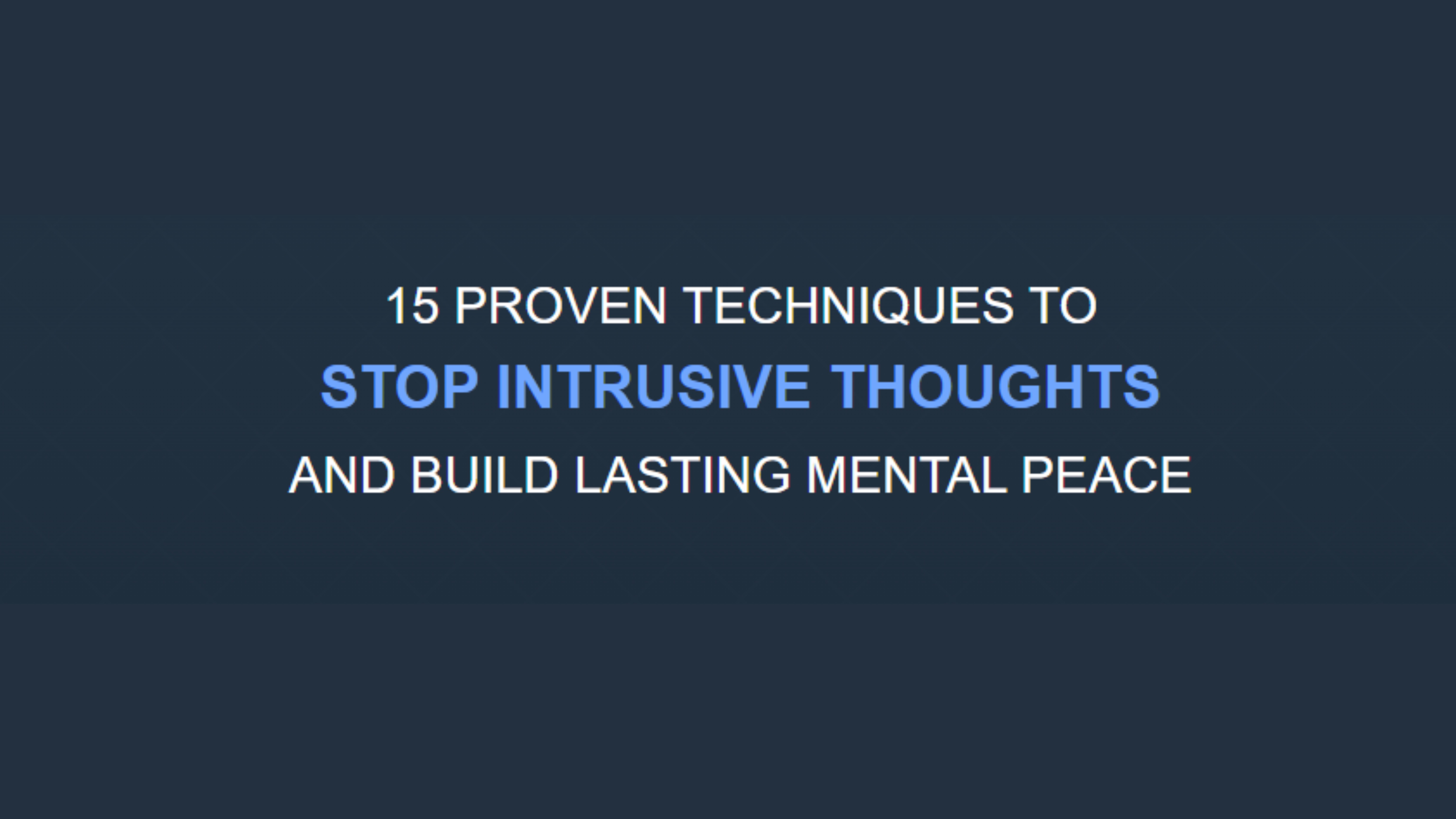 Mental Clarity Manual