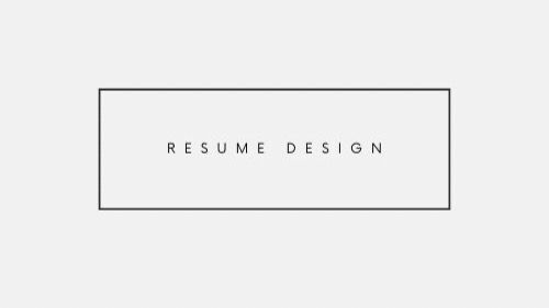 Resume Design 
