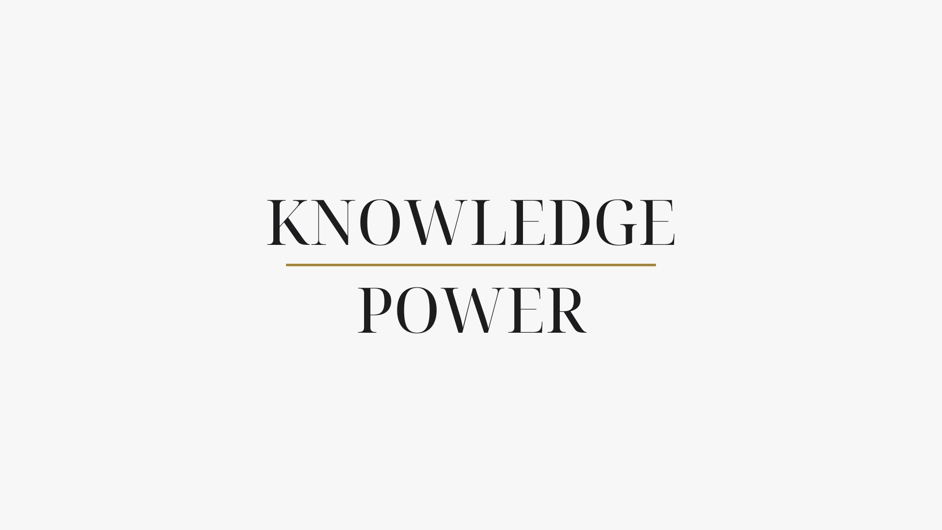 Knowledge to Power