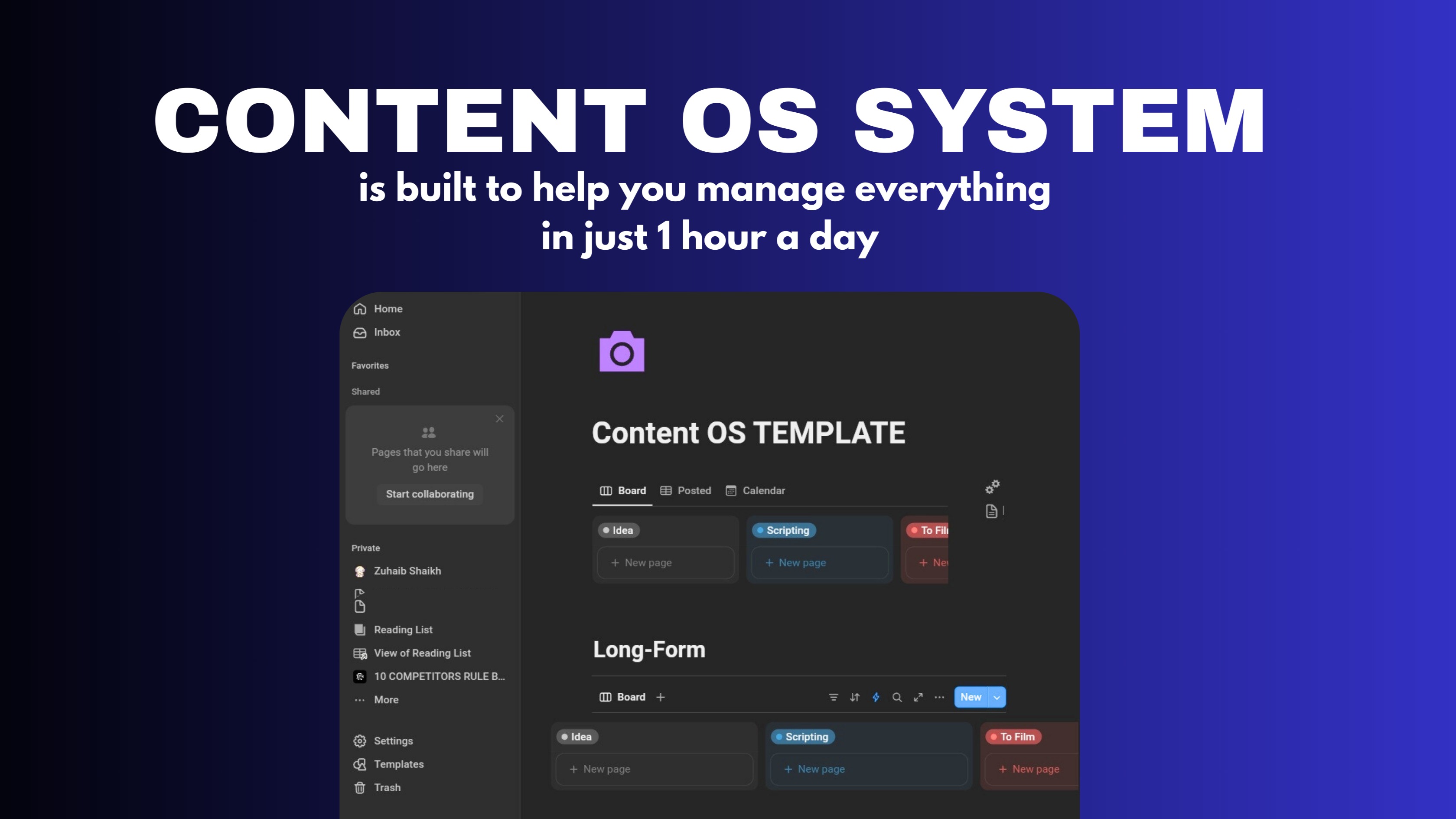 Content OS System for creators