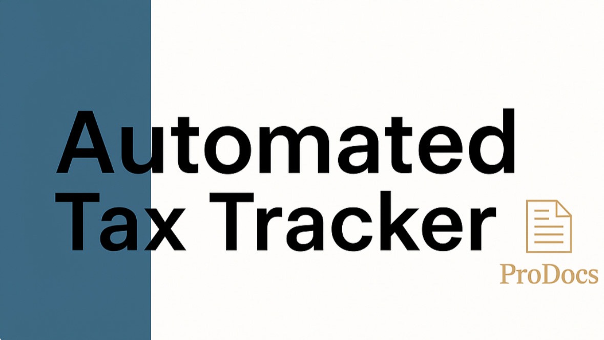 Tax Tracker | Automated Calcul