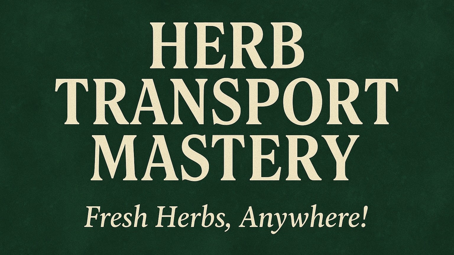 Fresh Herbs, Anywhere!
