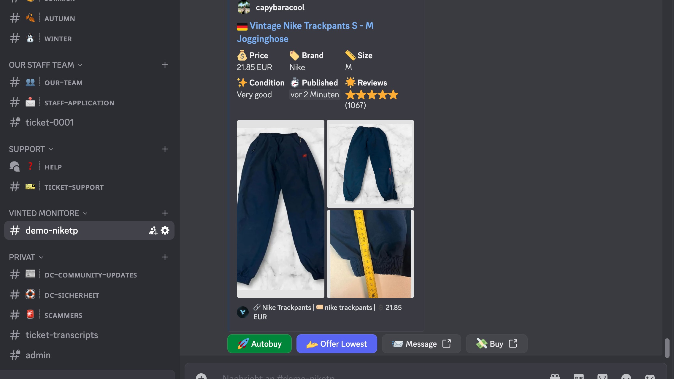 LKA Vinted Snipe Bot