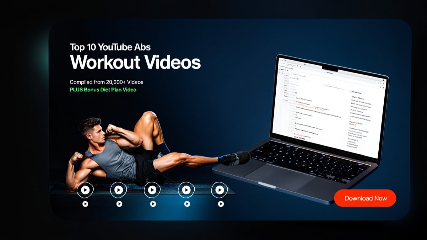 Top 10 vids to get abs at home