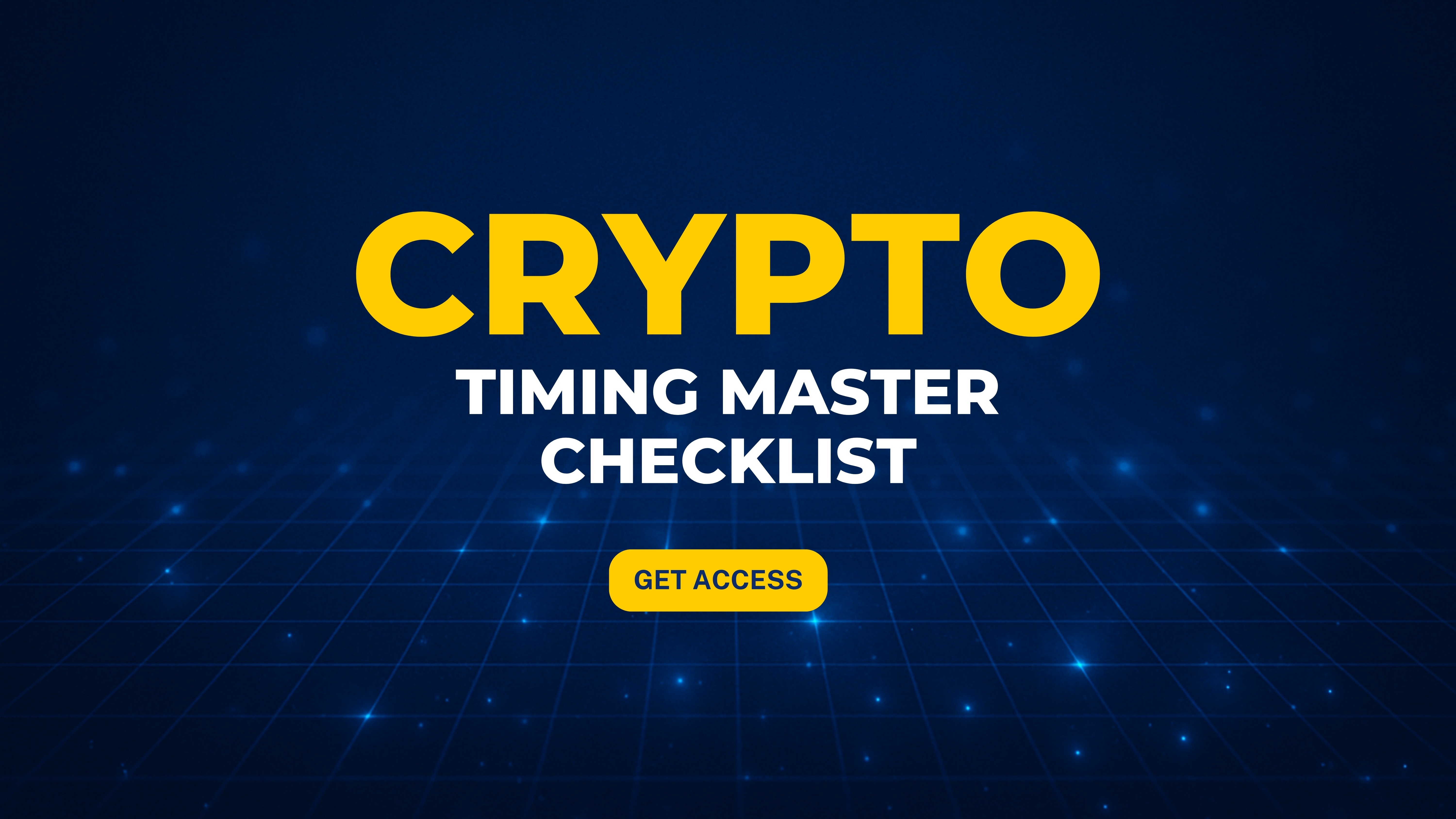 Crypto Timing Master Checklist