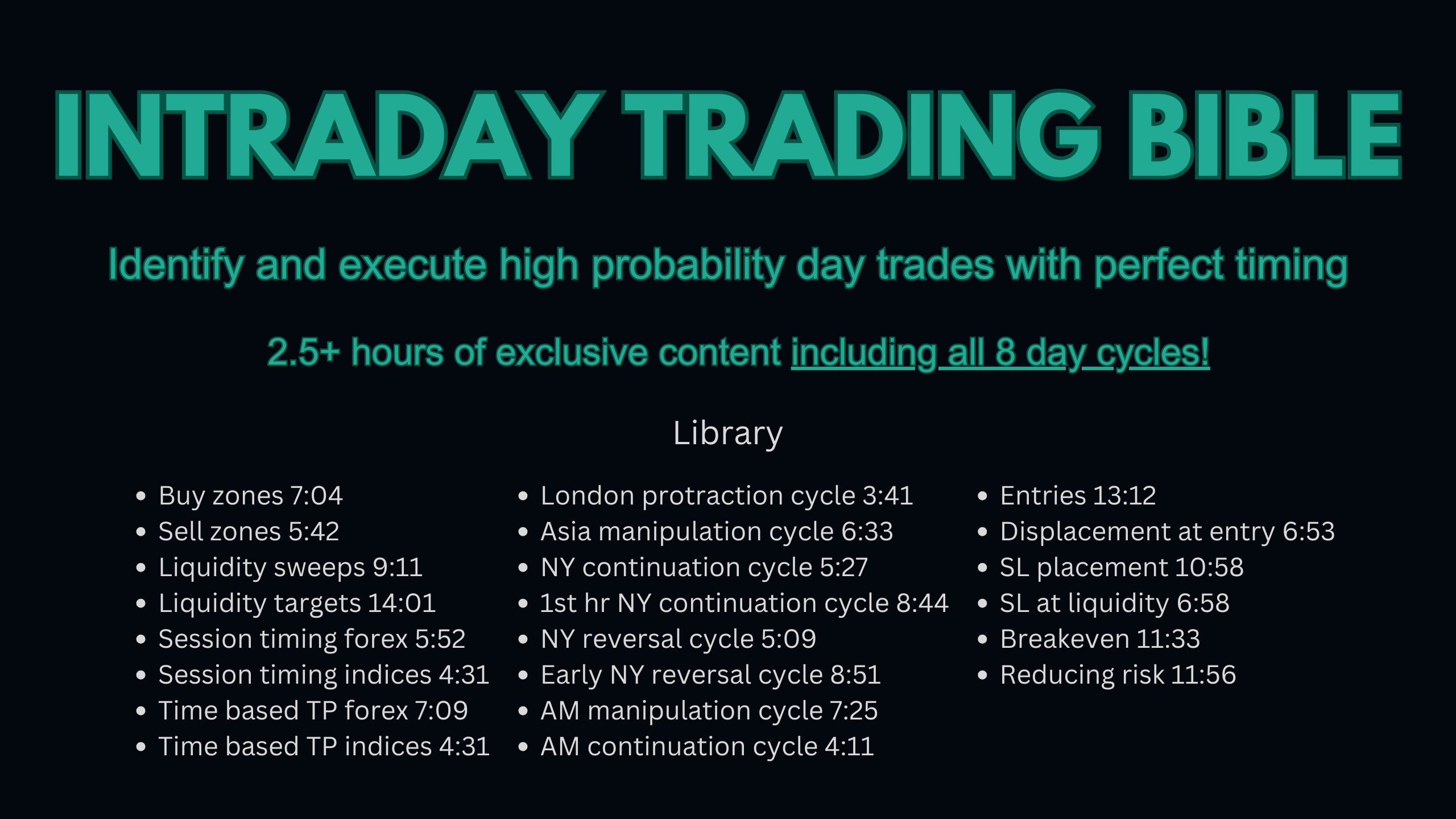 The Intraday Trading Bible