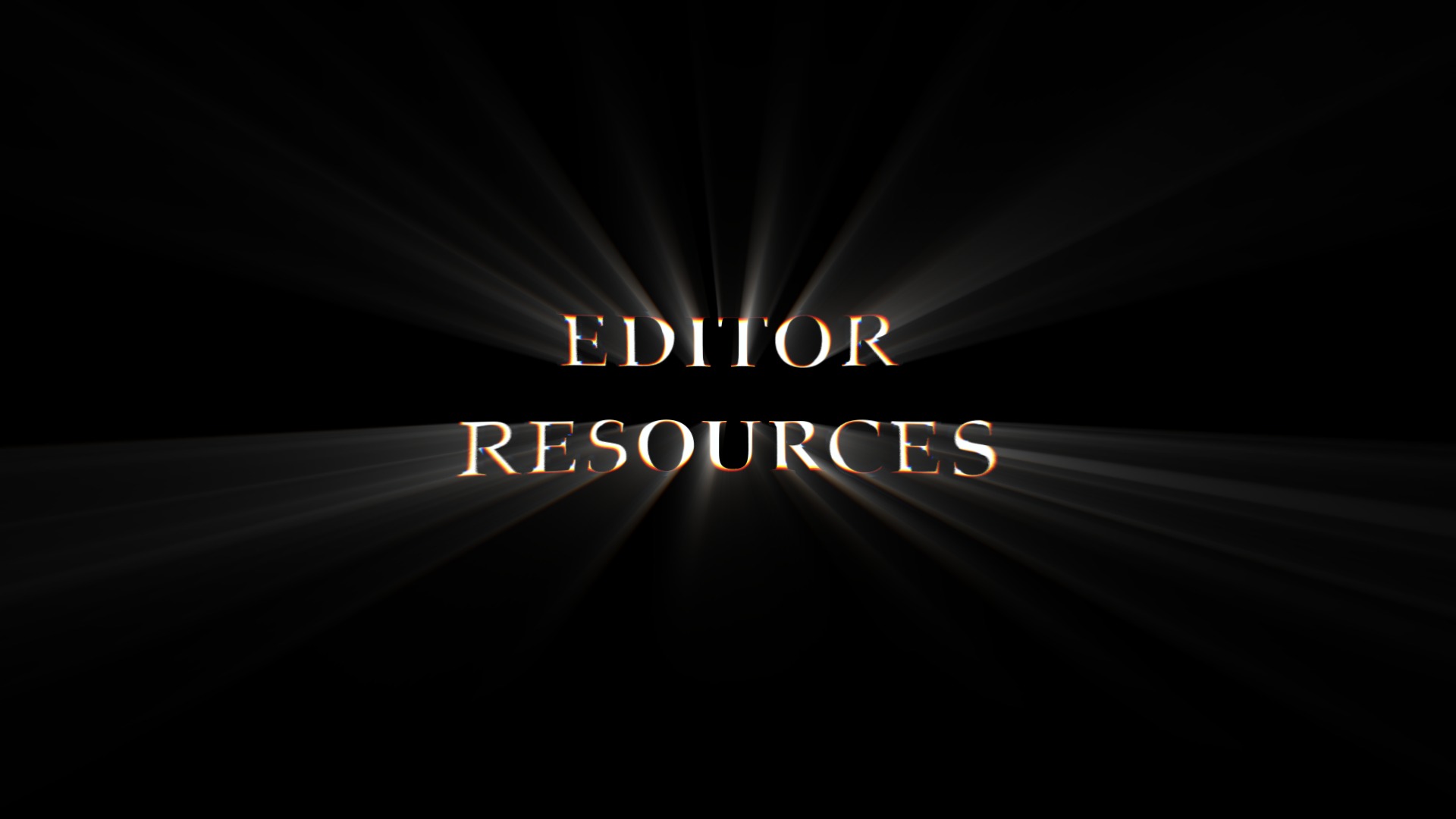 Editor Resources