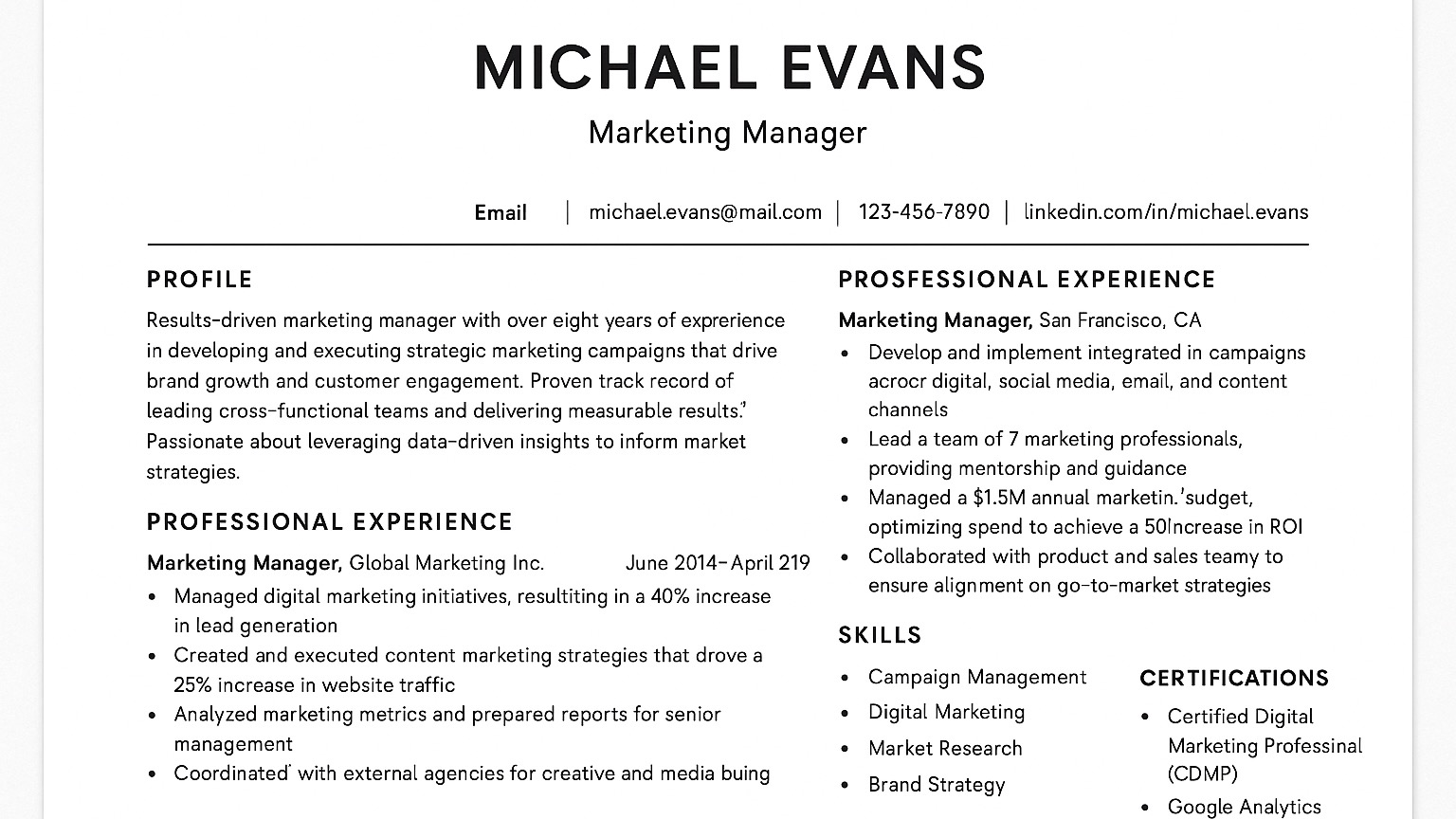 Resume plug