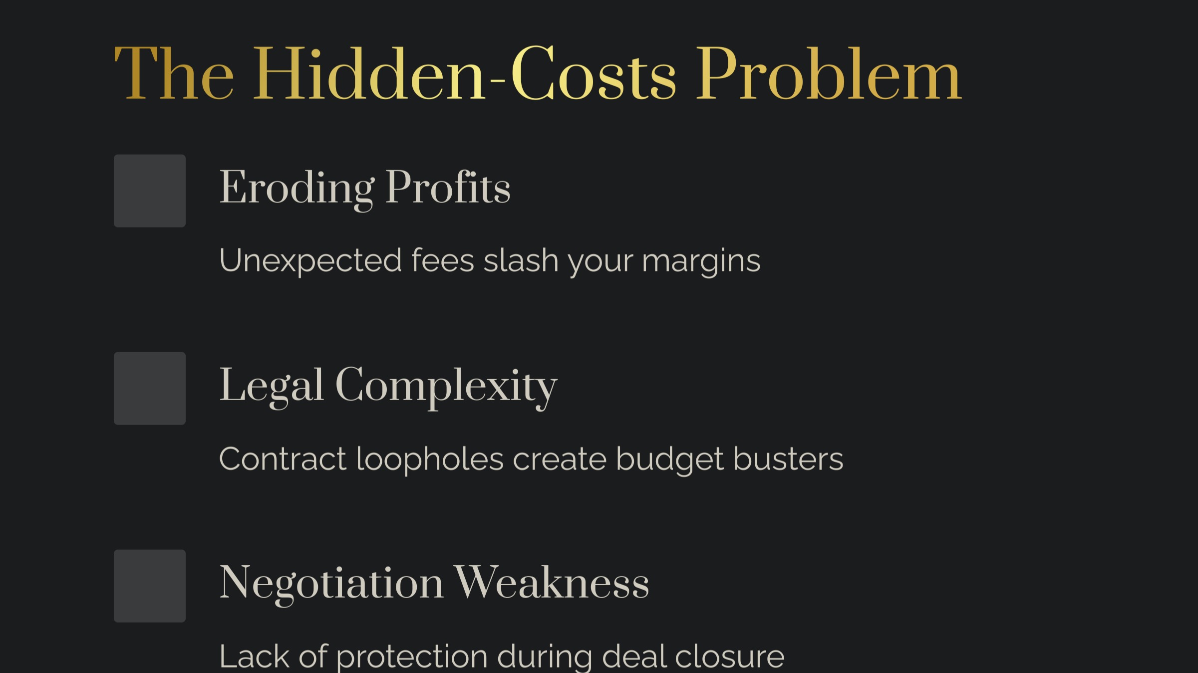 Hidden-Cost Closures