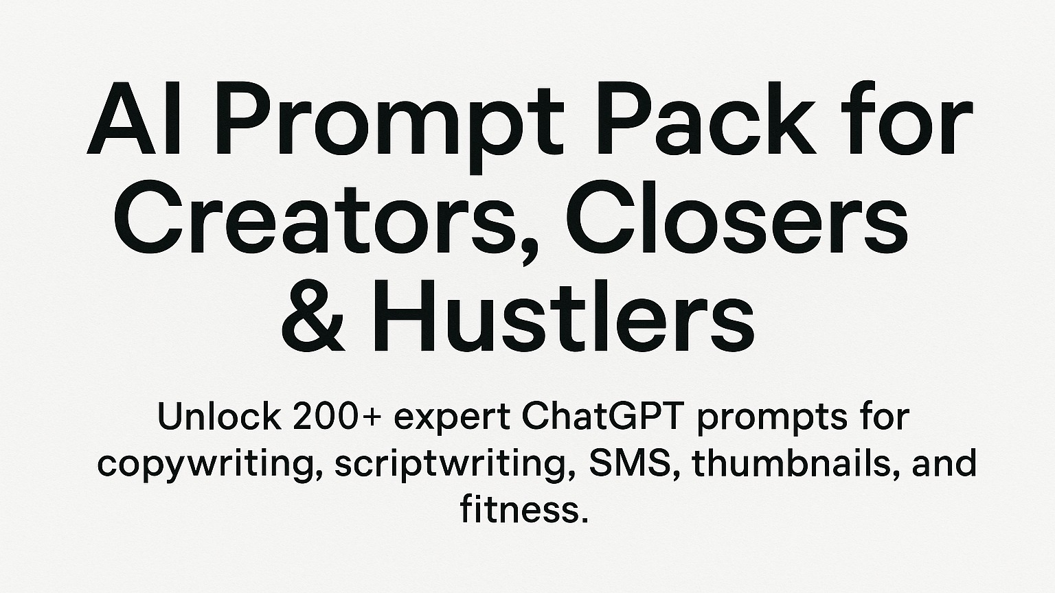 Prompt Pro Pack: Creator Vault