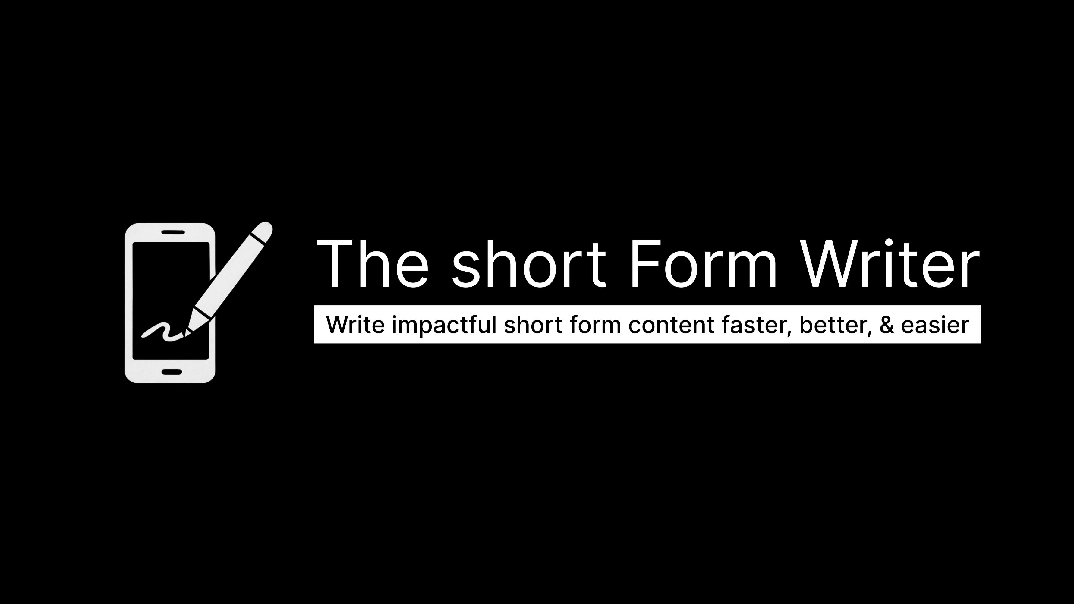The Short-form Writer