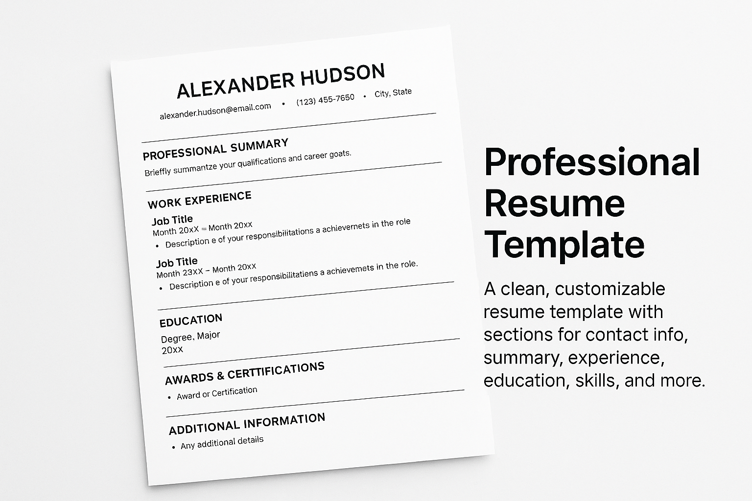 Professional Resume Template