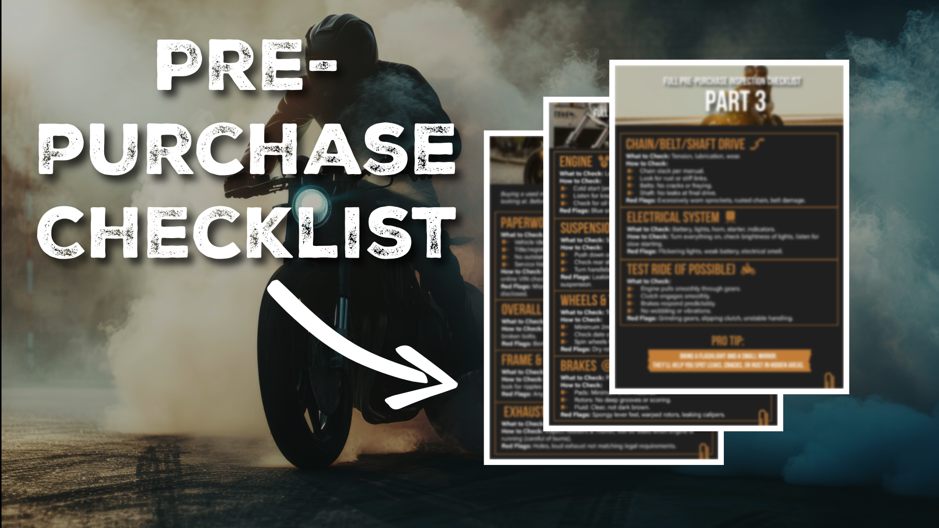 Motor pre-purchase checklist