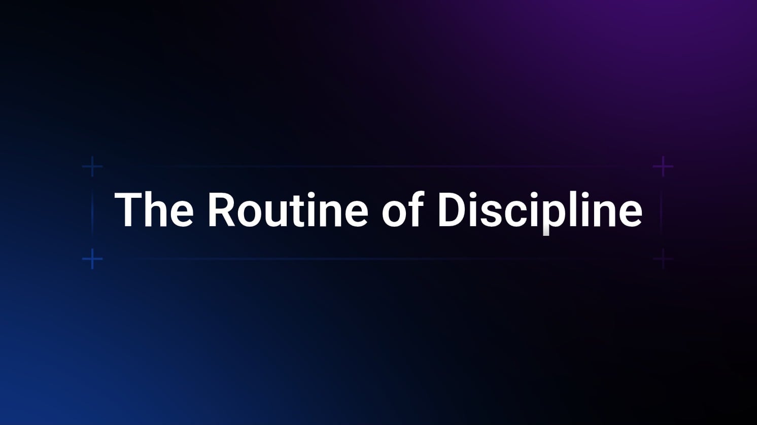 Bodybuilding routine