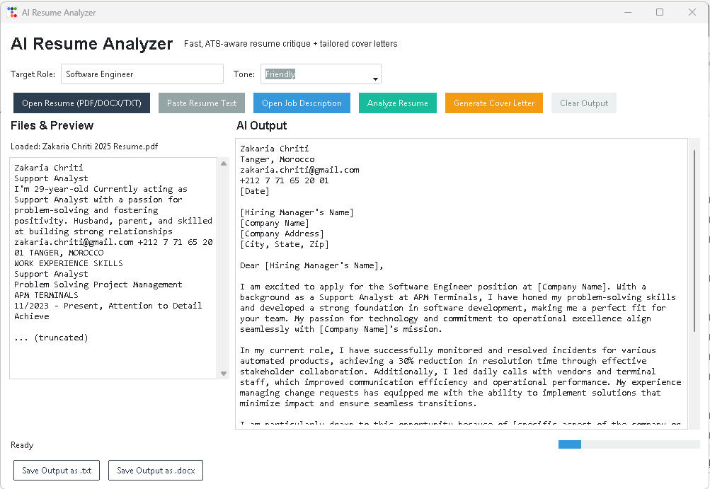 AI Resume Assistant 