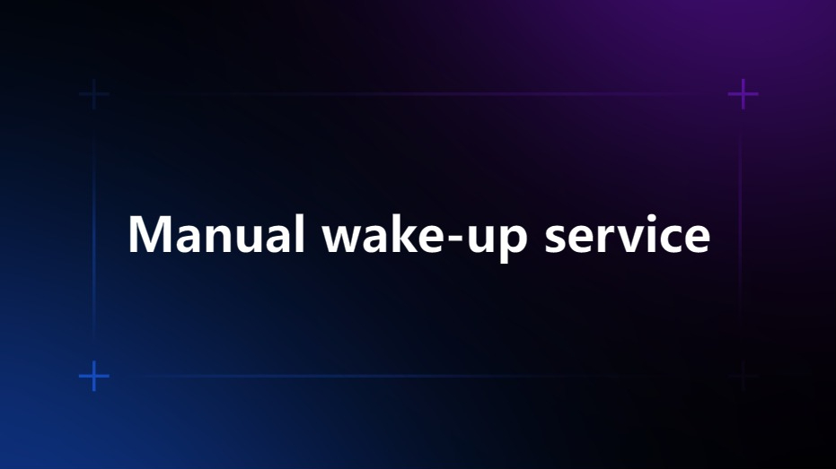 Manual wake-up service