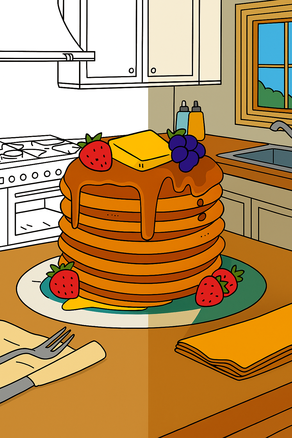 20 food coloring pages