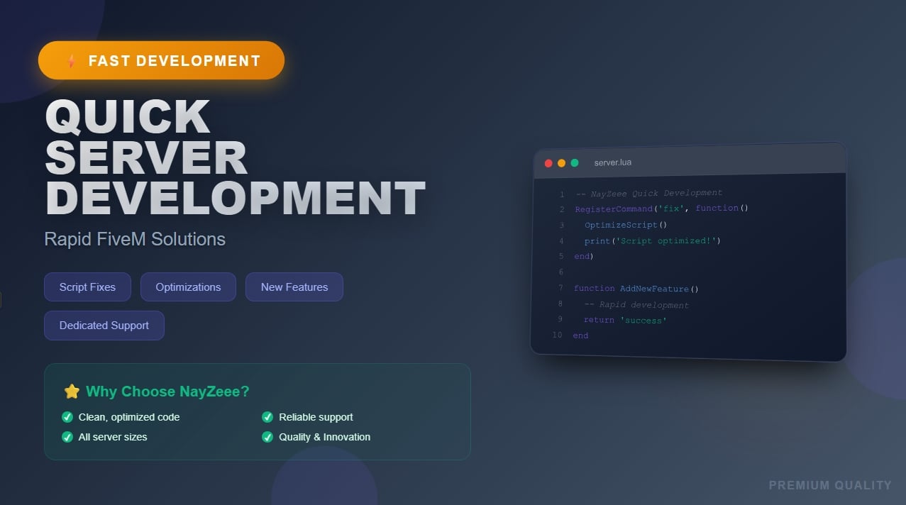 Quick Server Development 